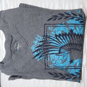 Faded Glory Boys 8 Grey, Blue Eagle Tee, Rebel 62